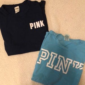Two VS Pink size XS t-shirts